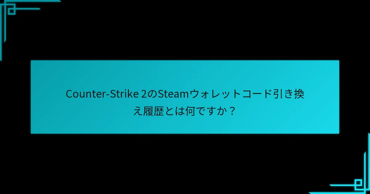 Steamウォレットコード引き換え履歴に関してどのような問題が発生する可能性がありますか？