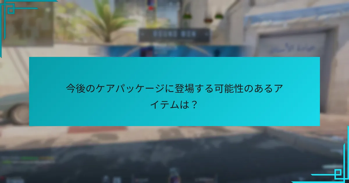 今後のケアパッケージに登場する可能性のあるアイテムは？