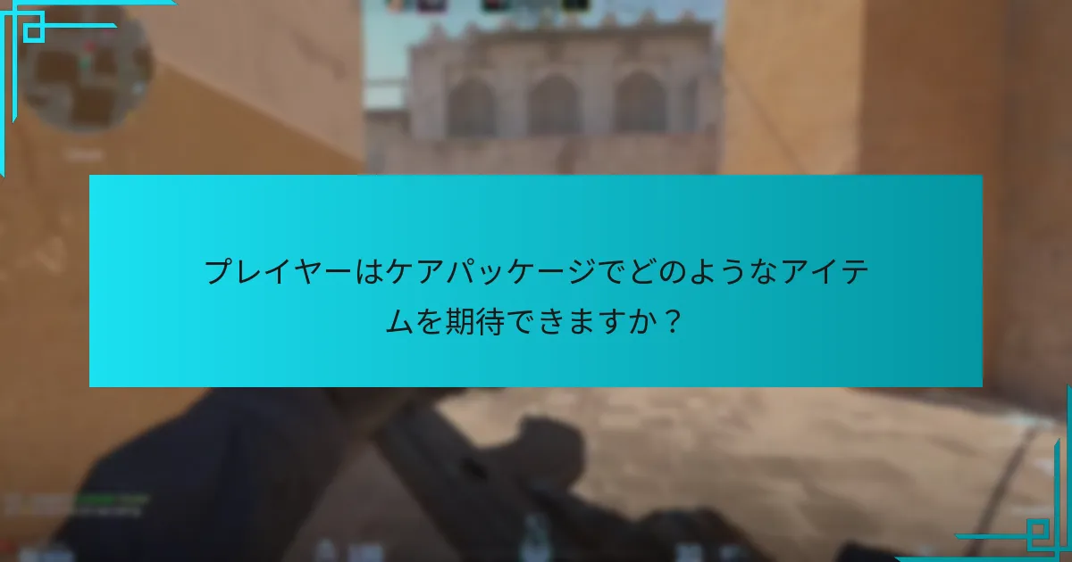 プレイヤーはケアパッケージでどのようなアイテムを期待できますか？